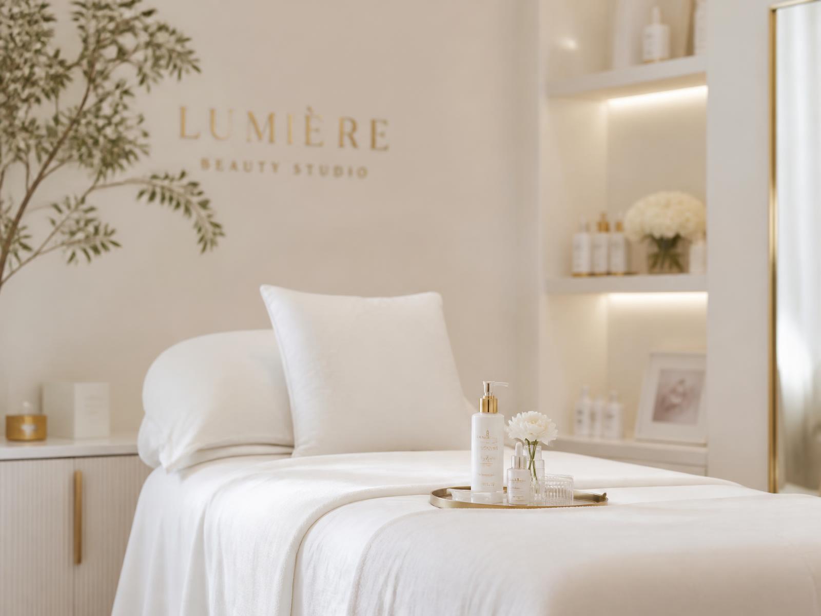 Calm treatment room at The Beautology Shop beauty studio in Houston, Texas
